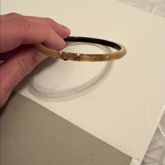 Alexis Bittar Gold Lucite Bracelet with Crystal Accents - Picture 6 of 6